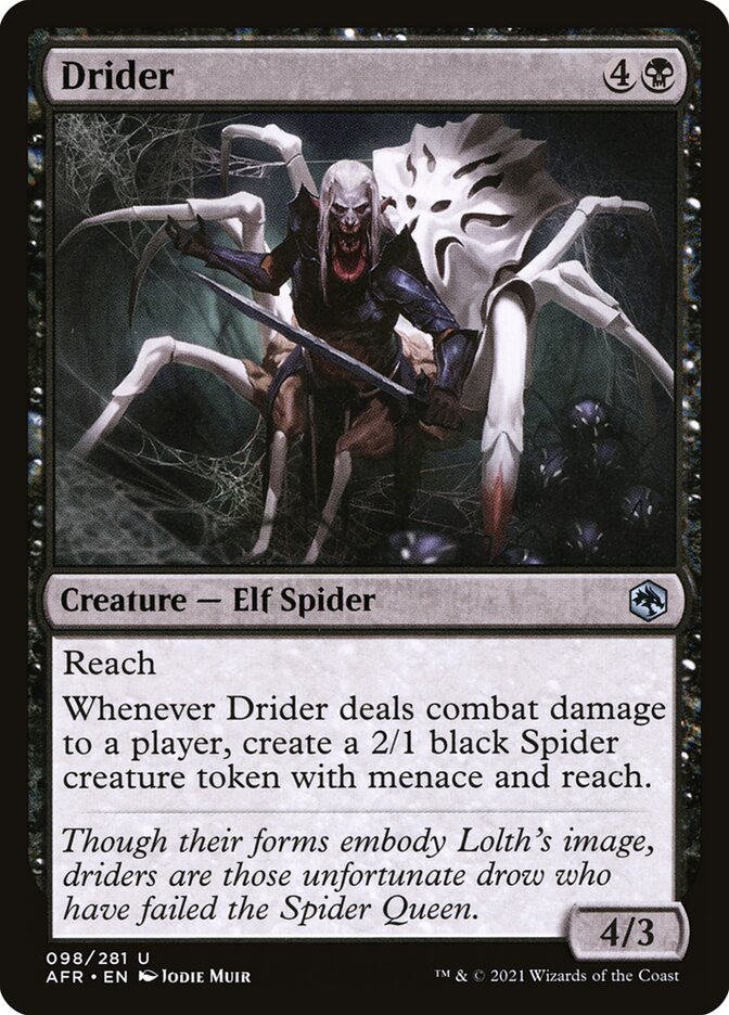 Drider card front