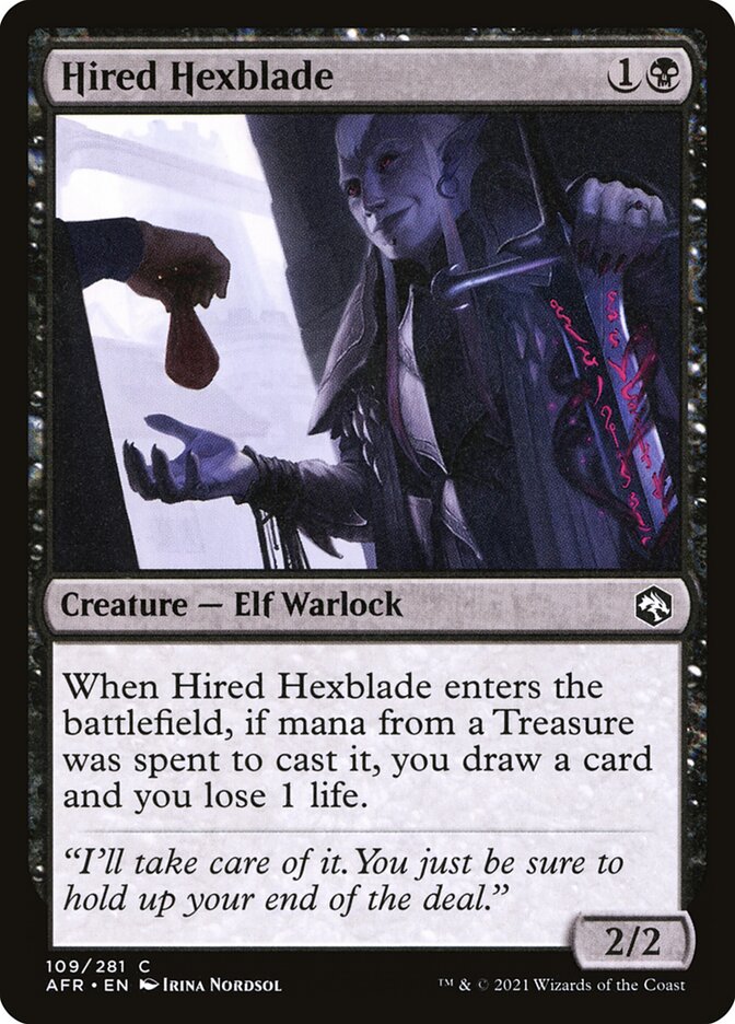 Hired Hexblade card front