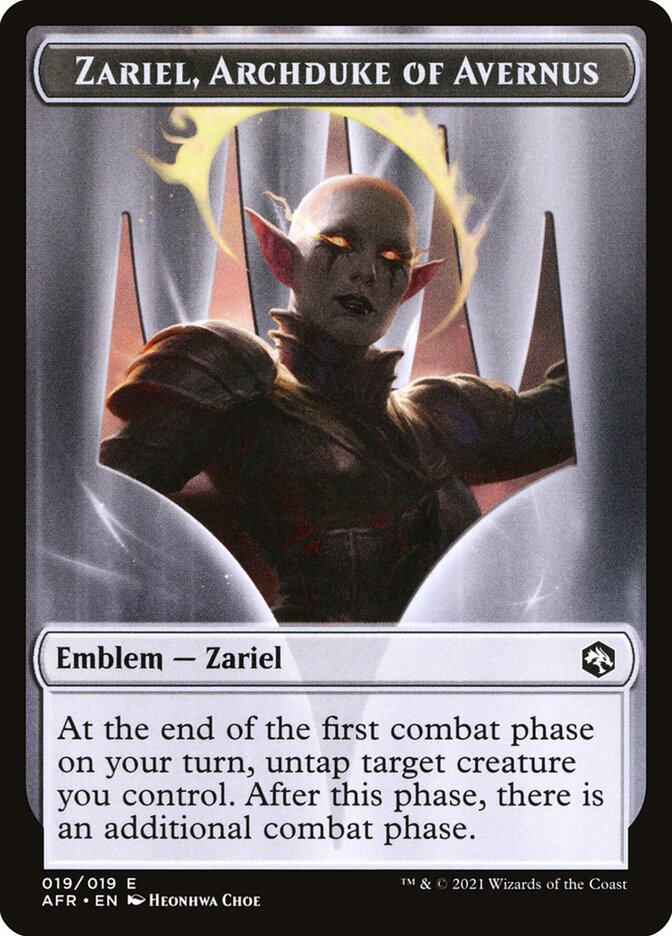 Zariel, Archduke of Avernus Emblem card front
