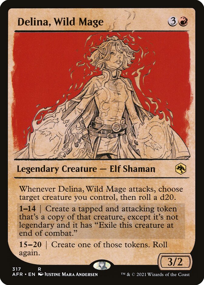 Delina, Wild Mage card front