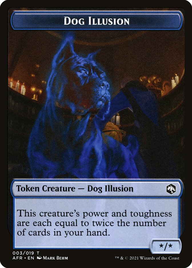 Dog Illusion card front