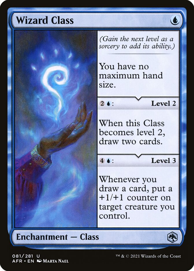 Wizard Class card front