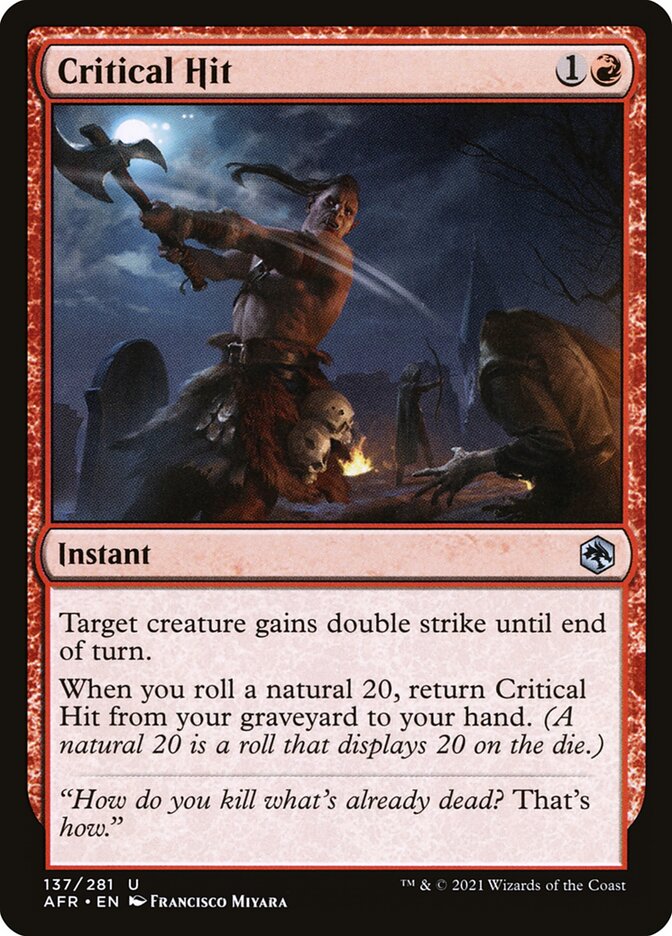 Critical Hit card front