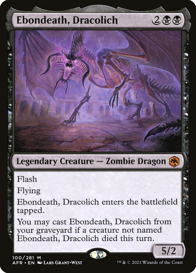 Ebondeath, Dracolich card front