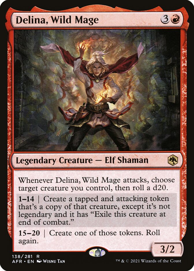 Delina, Wild Mage card front