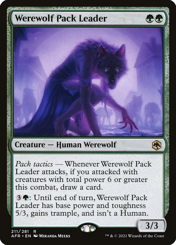 Werewolf Pack Leader card front