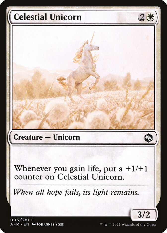 Celestial Unicorn card front