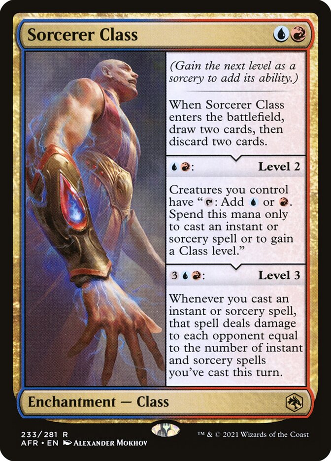 Sorcerer Class card front