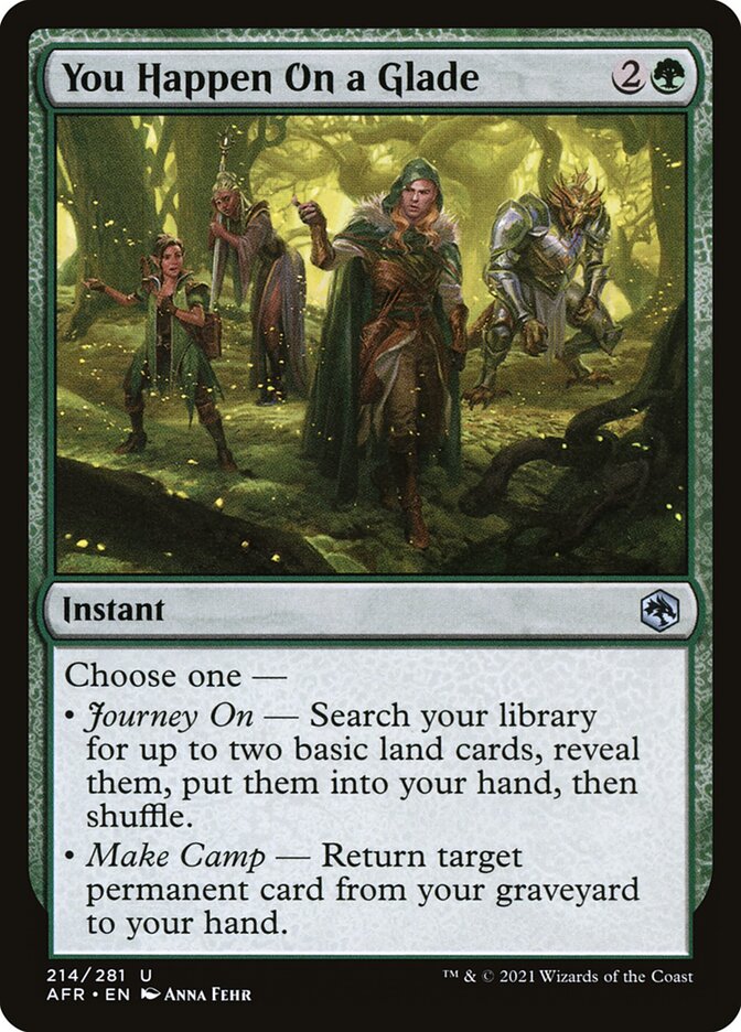 You Happen On a Glade card front
