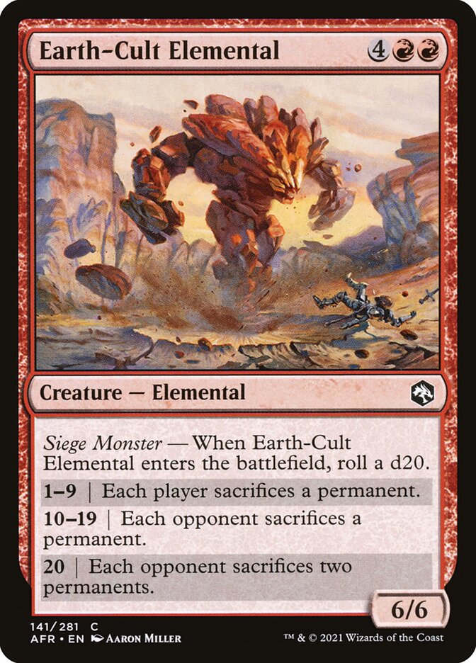 Earth-Cult Elemental card front