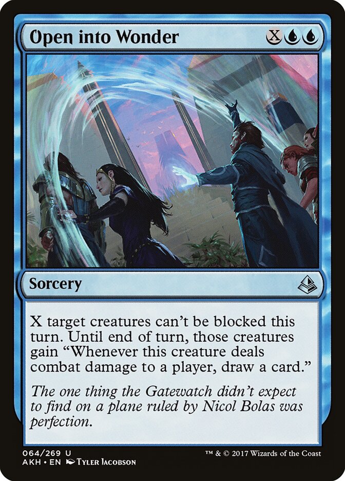 Open into Wonder card front