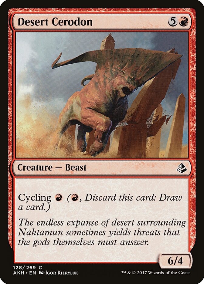 Desert Cerodon card front