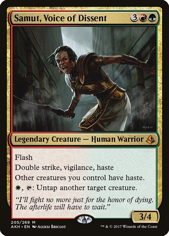 Samut, Voice of Dissent card front