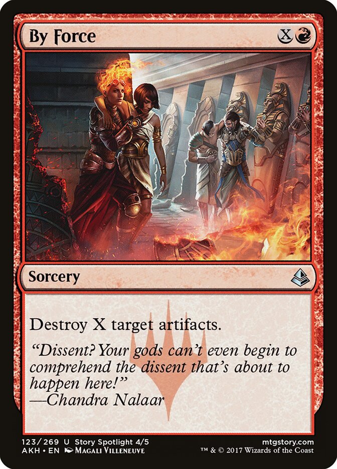 By Force card front