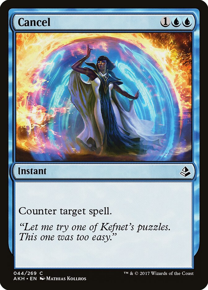 Cancel card front