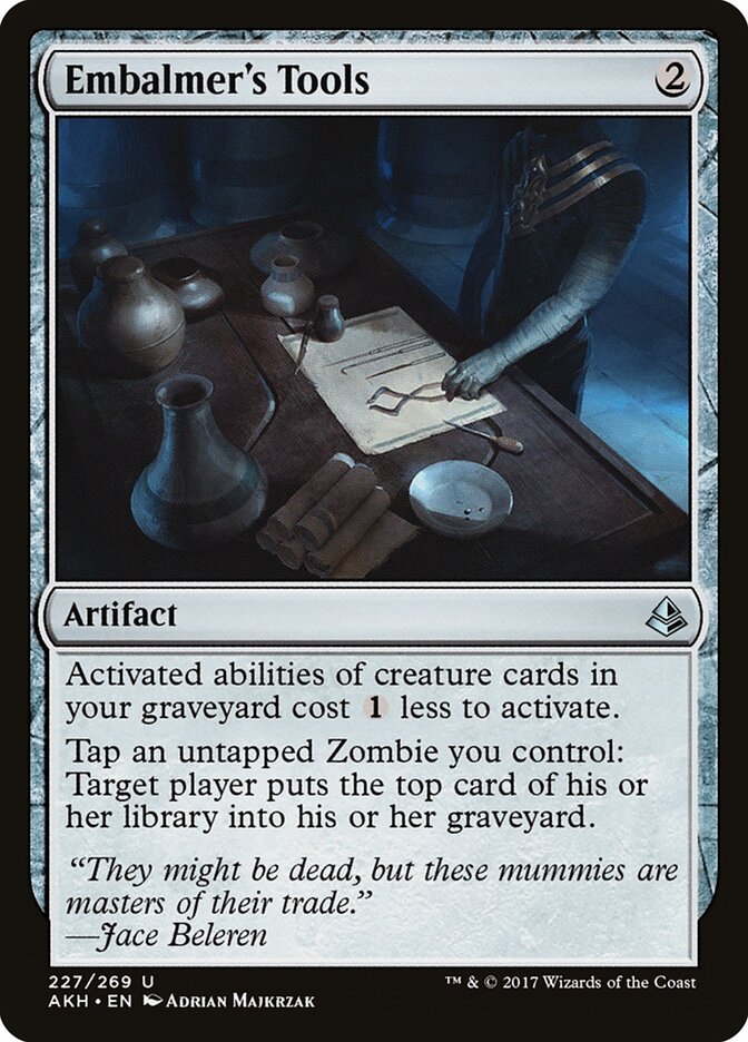 Embalmer's Tools card front