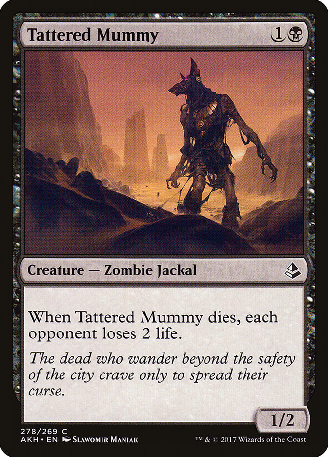 Tattered Mummy card front