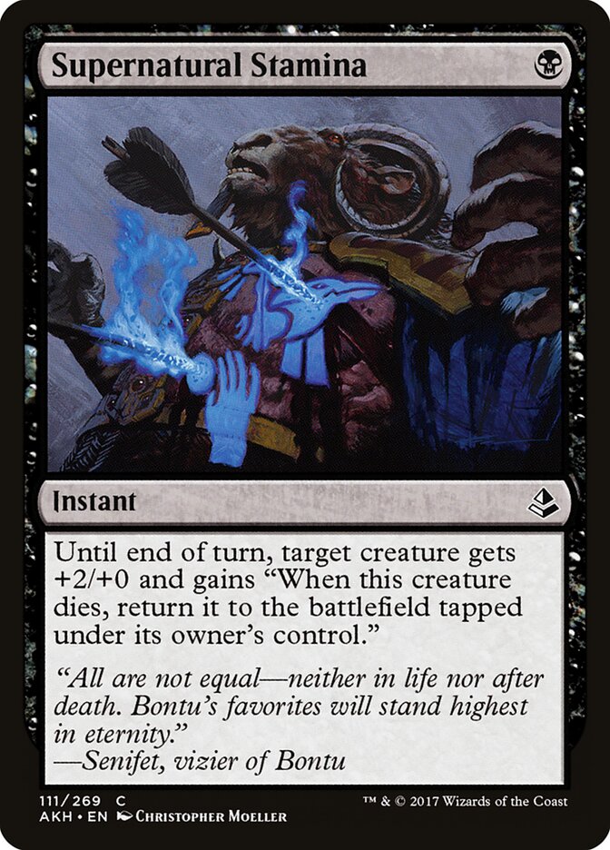 Supernatural Stamina card front