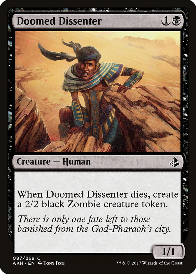 Doomed Dissenter card front