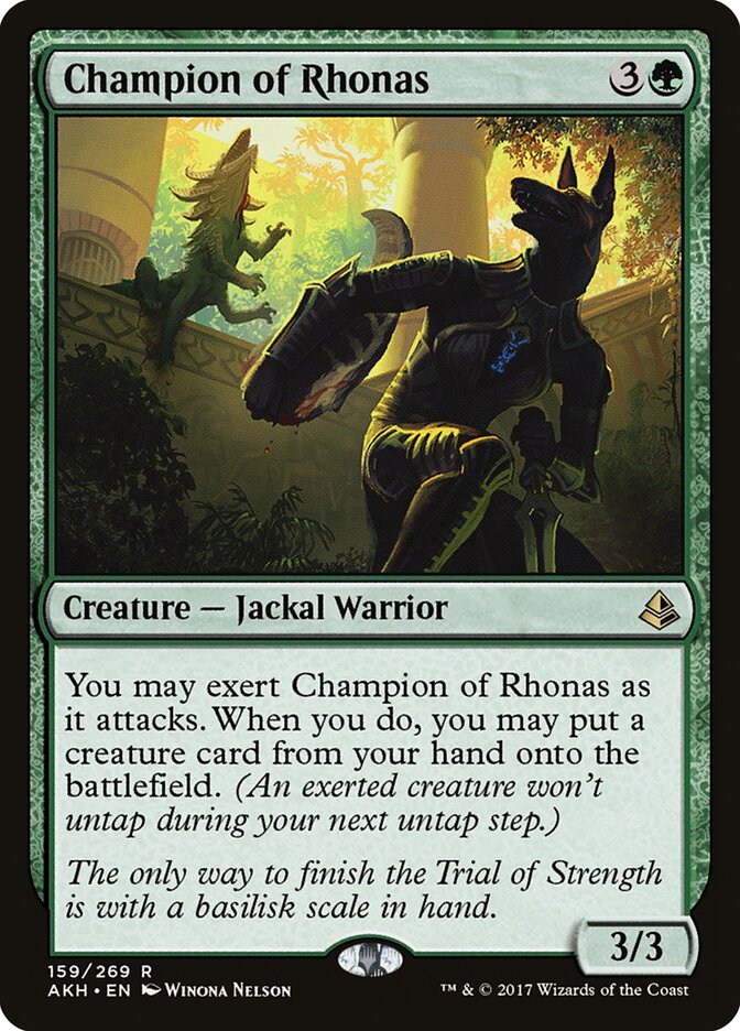 Champion of Rhonas card front