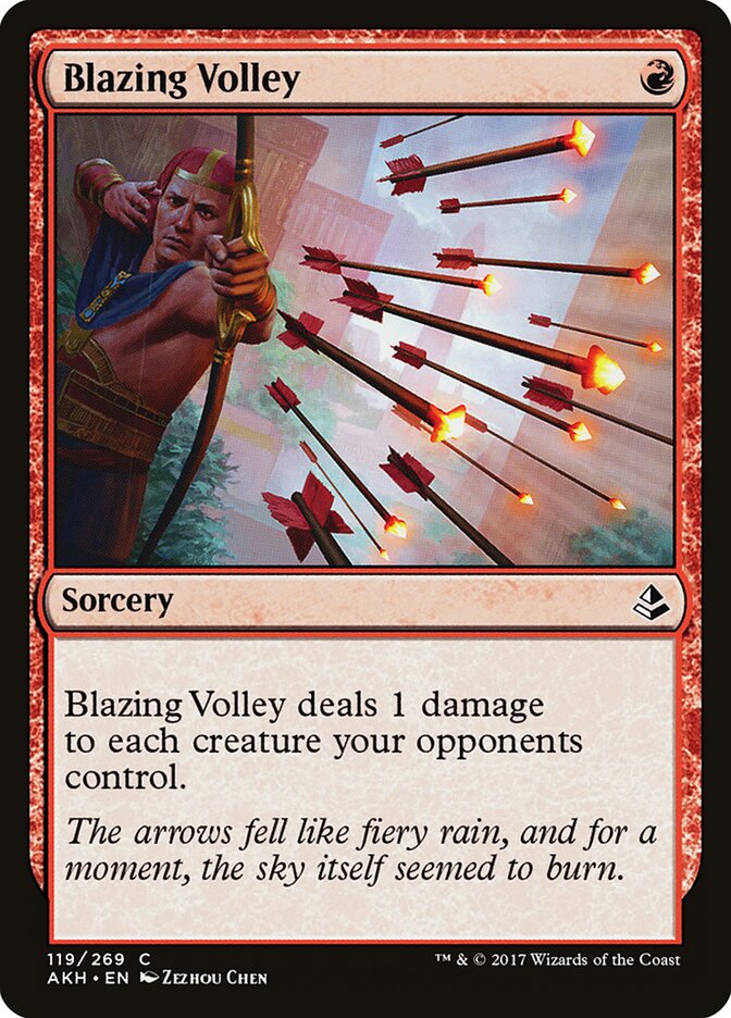 Blazing Volley card front