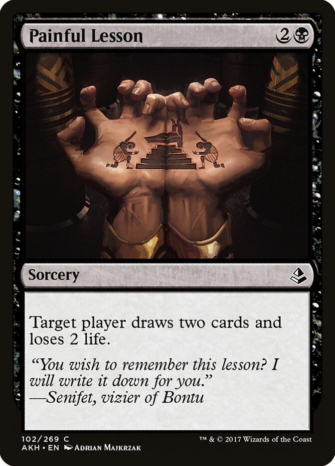 Painful Lesson card front