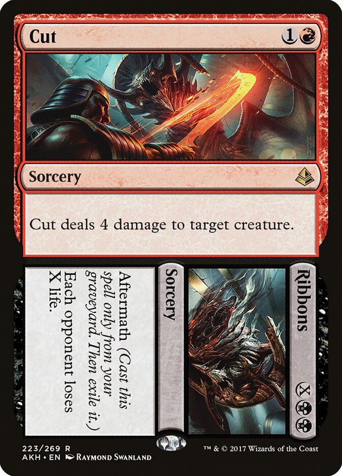 Cut card front