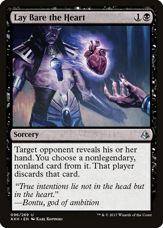 Lay Bare the Heart card front