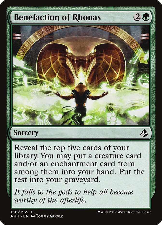 Benefaction of Rhonas card front