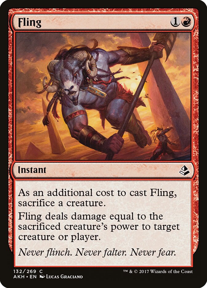 Fling card front