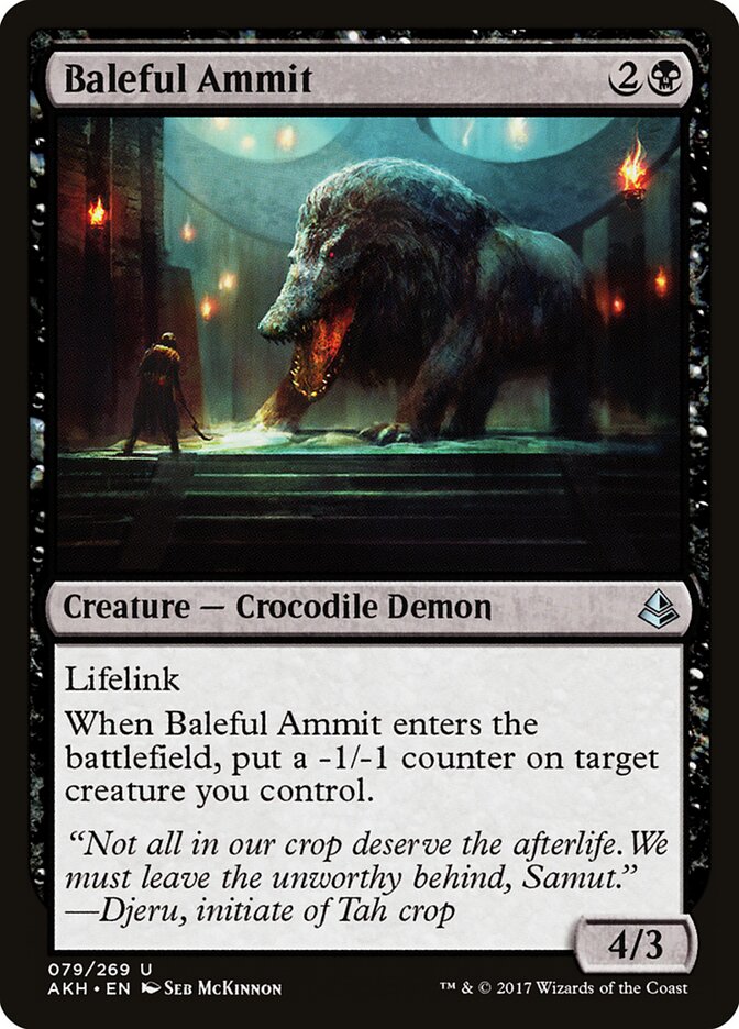 Baleful Ammit card front