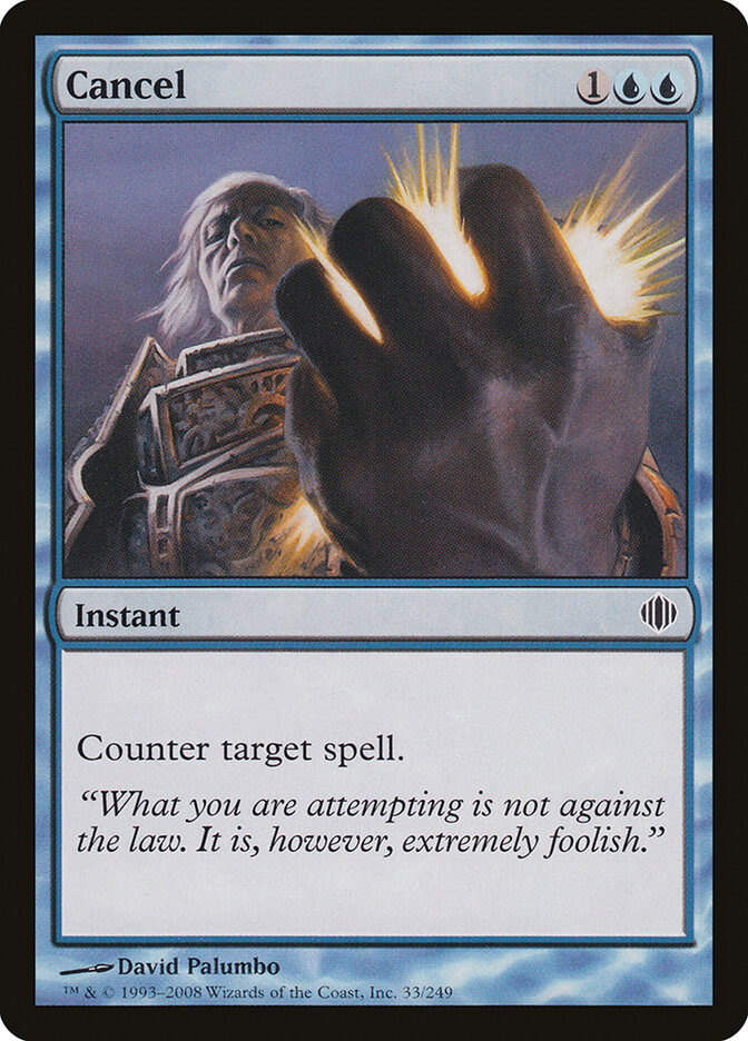 Cancel card front