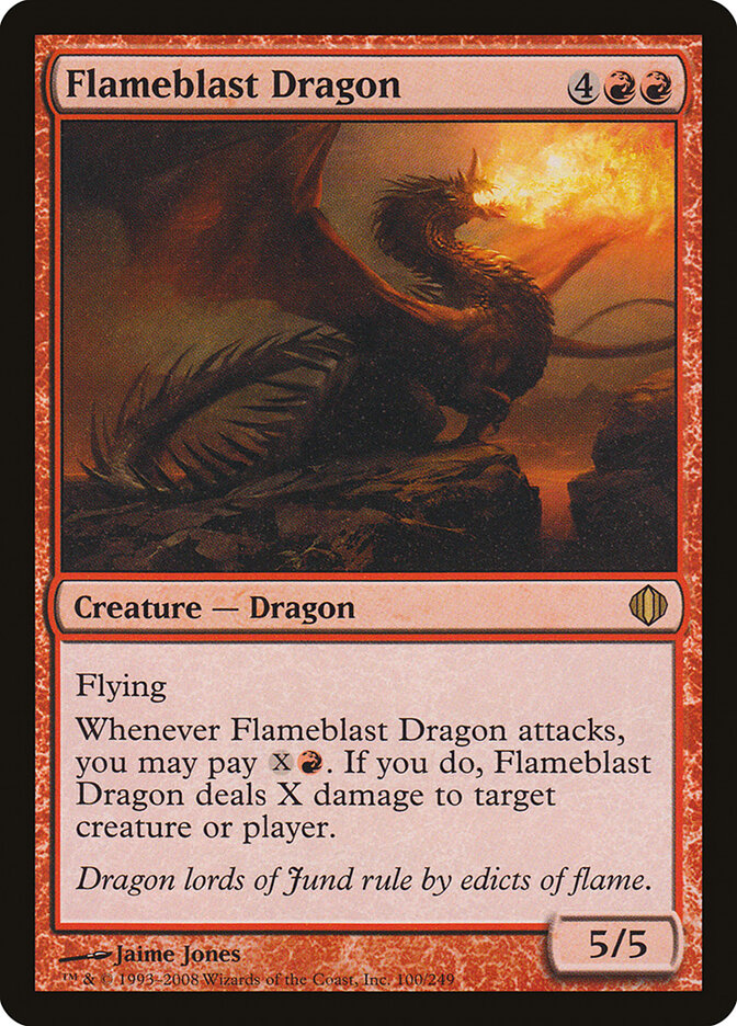 Flameblast Dragon card front
