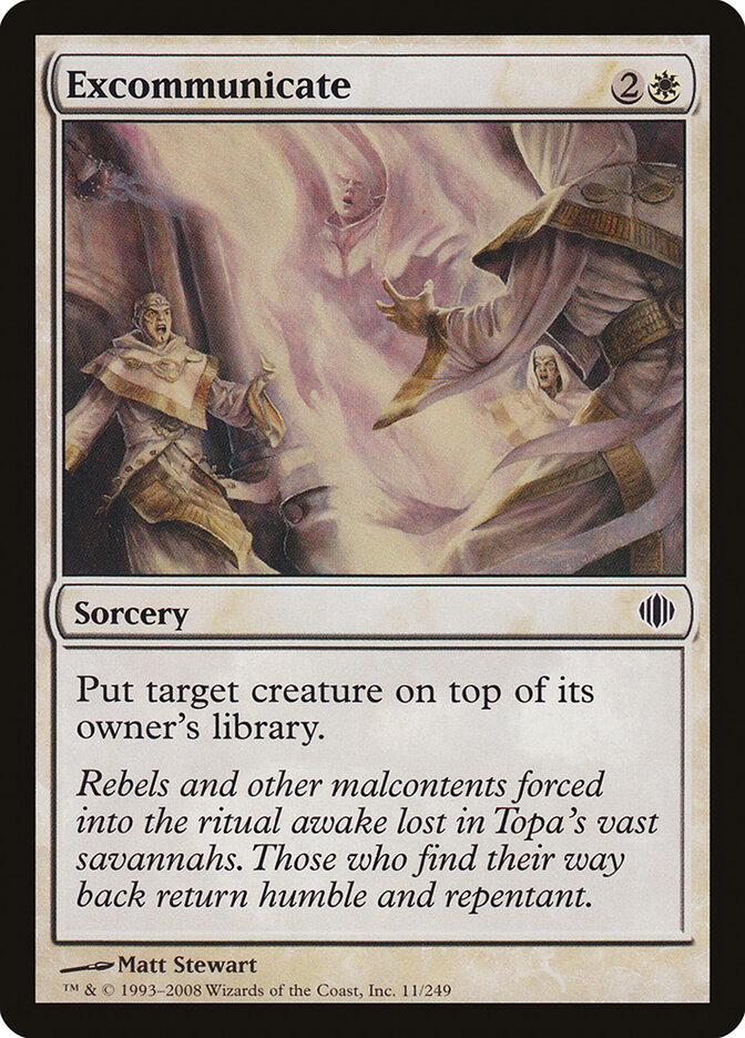 Excommunicate card front