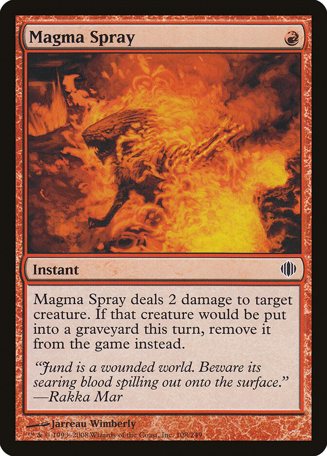 Magma Spray card front