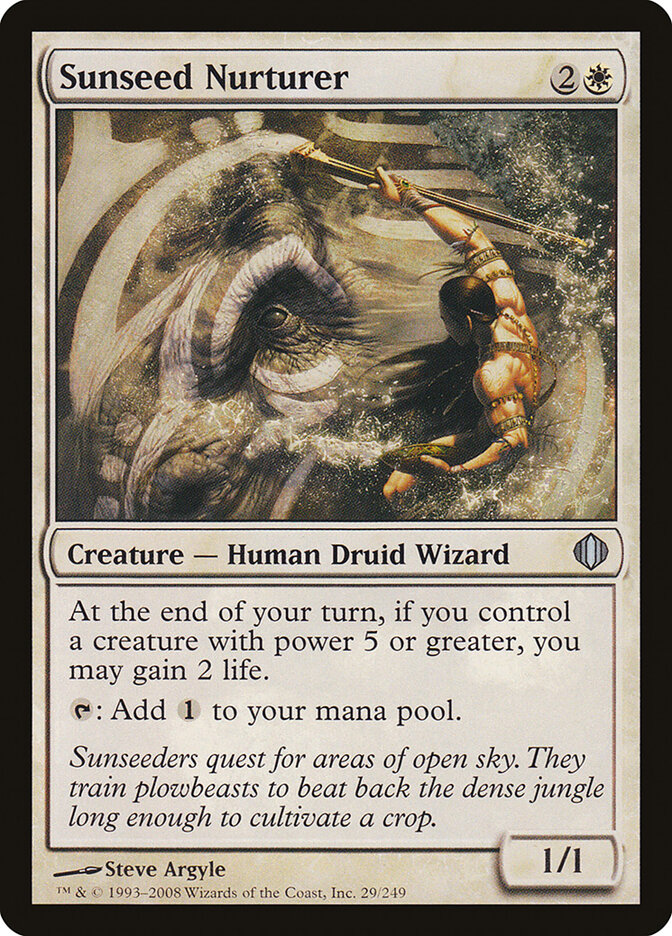 Sunseed Nurturer card front