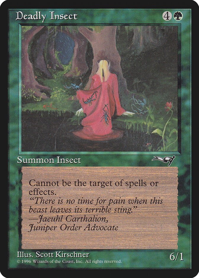 Deadly Insect card front