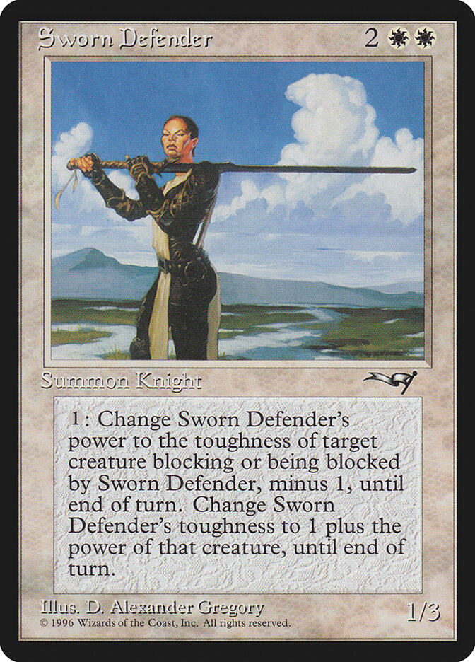 Sworn Defender card front