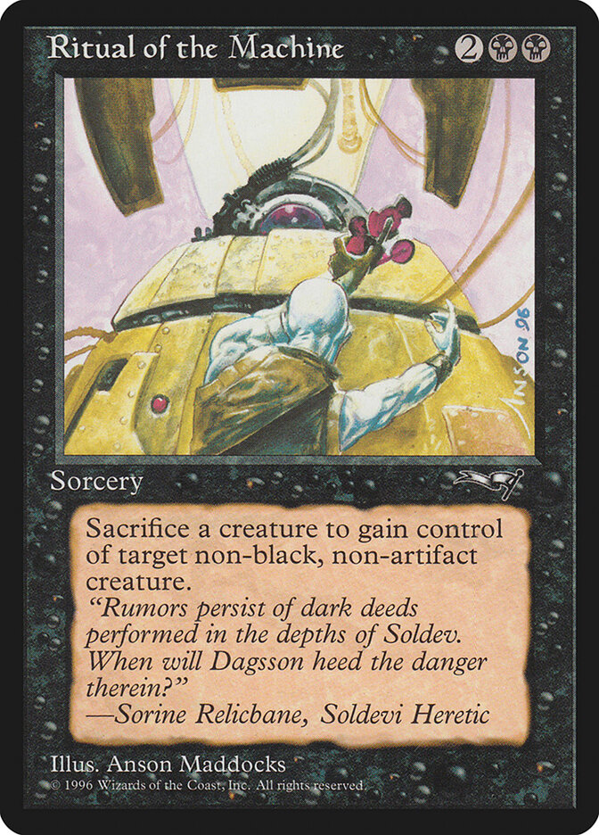Ritual of the Machine card front
