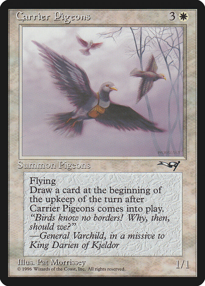 Carrier Pigeons card front