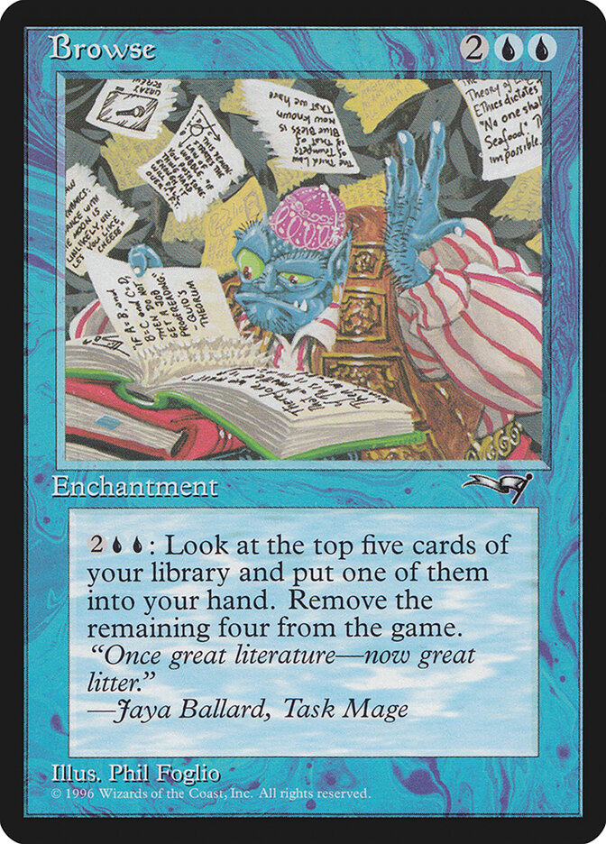 Browse card front
