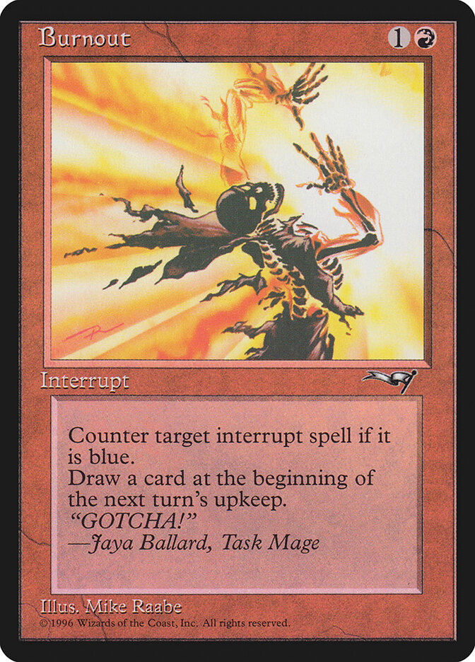 Burnout card front