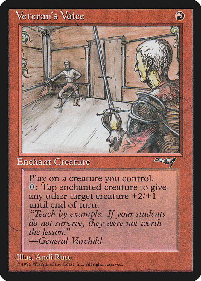 Veteran's Voice card front