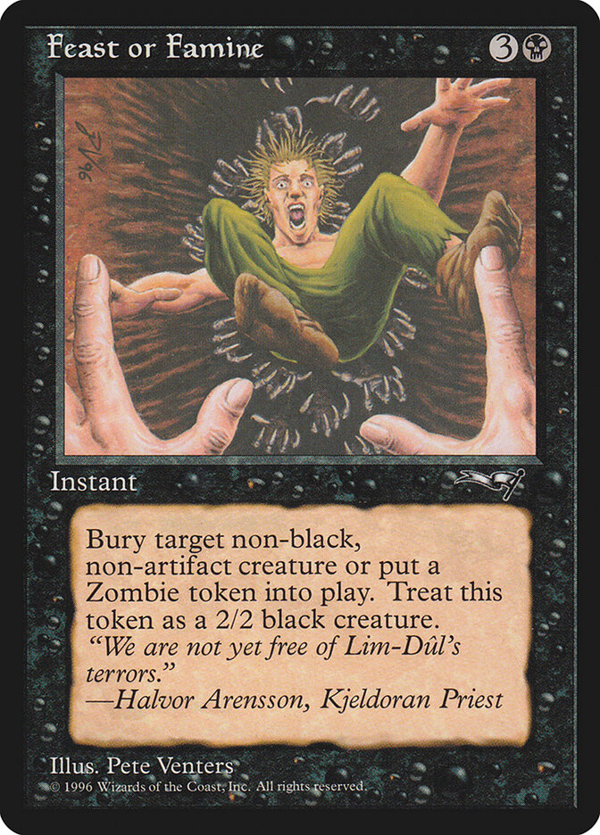 Feast or Famine card front