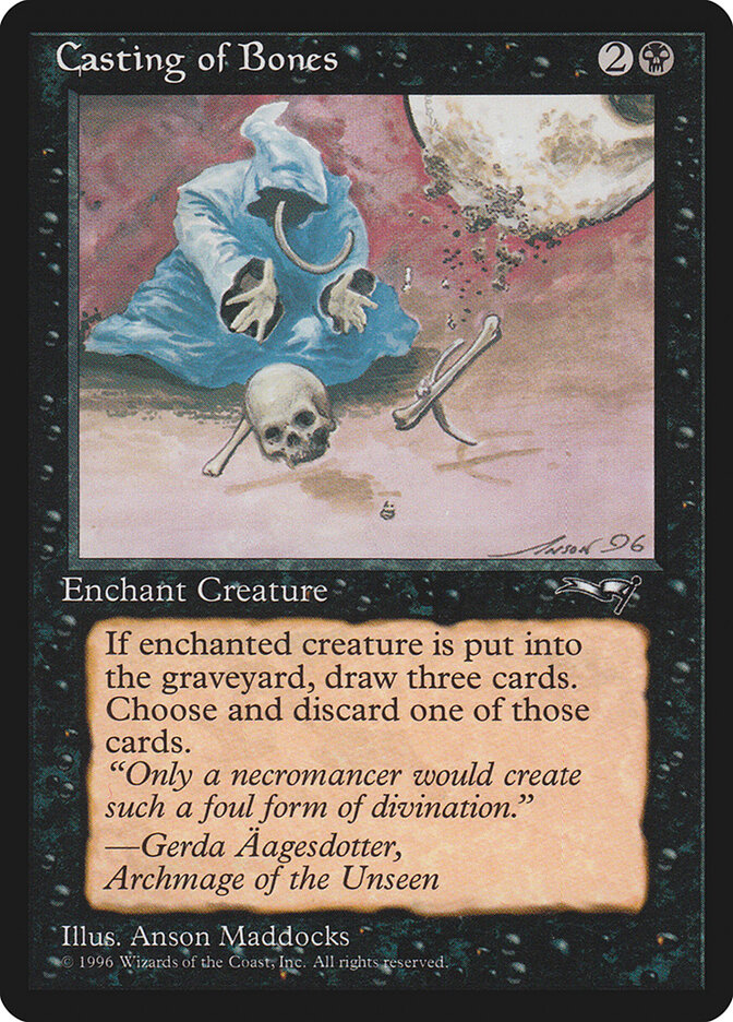 Casting of Bones card front