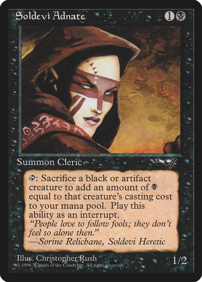 Soldevi Adnate card front