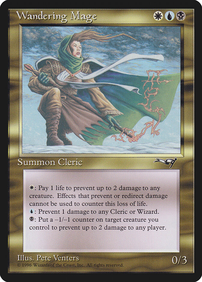 Wandering Mage card front