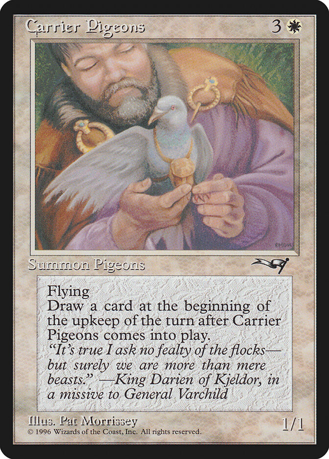 Carrier Pigeons card front