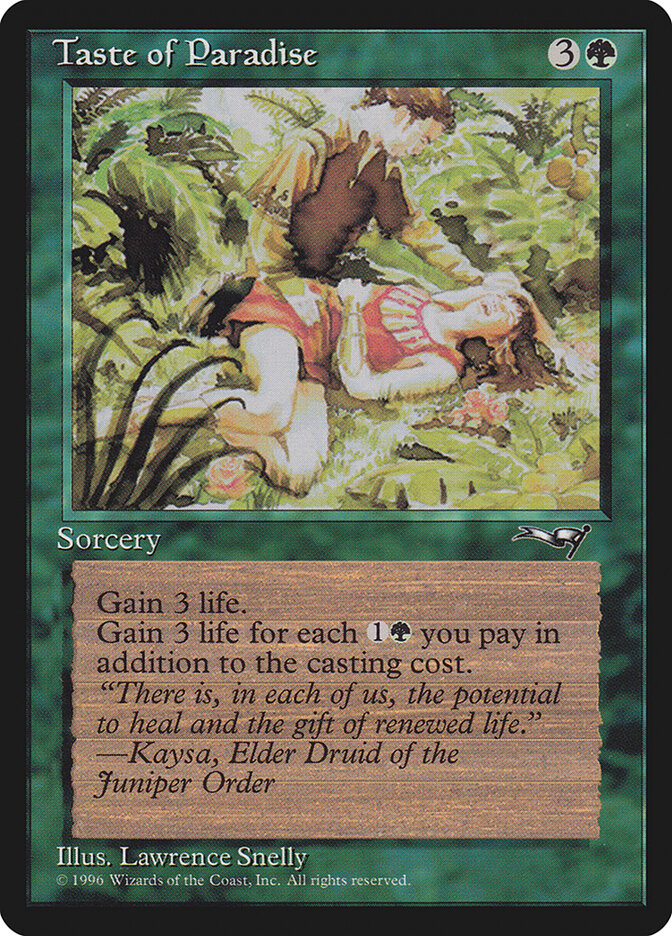 Taste of Paradise card front