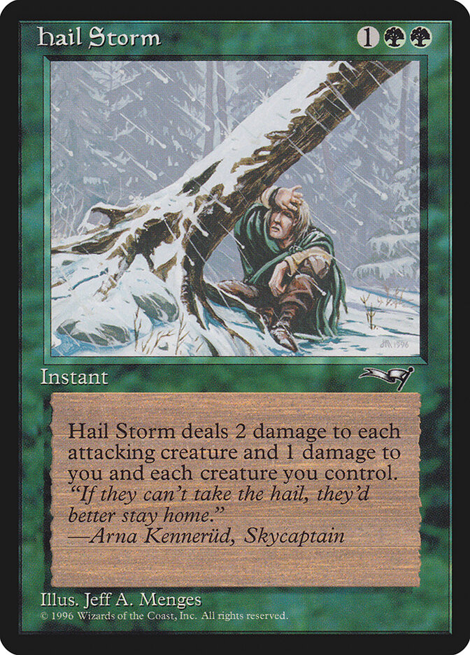 Hail Storm card front